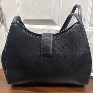 Fossil Black Leather Scoop Handbag